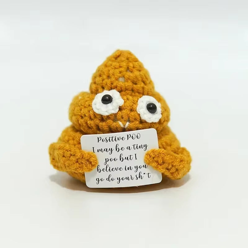 Positive Potatoes Room Decor Ornament Knit Inspired Toy Tiny Yarn Handmade Doll Funny Christams Gift Home Decoration Accessories