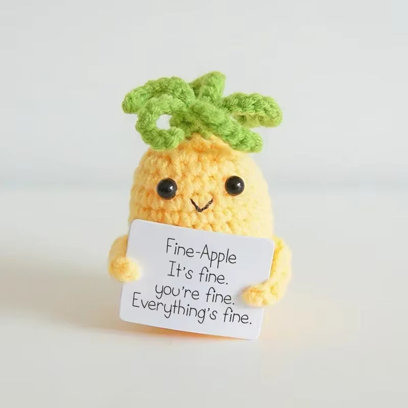 Positive Potatoes Room Decor Ornament Knit Inspired Toy Tiny Yarn Handmade Doll Funny Christams Gift Home Decoration Accessories