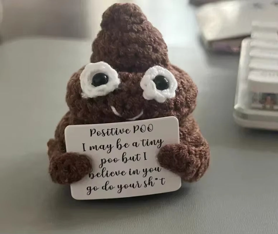 Positive Potatoes Room Decor Ornament Knit Inspired Toy Tiny Yarn Handmade Doll Funny Christams Gift Home Decoration Accessories
