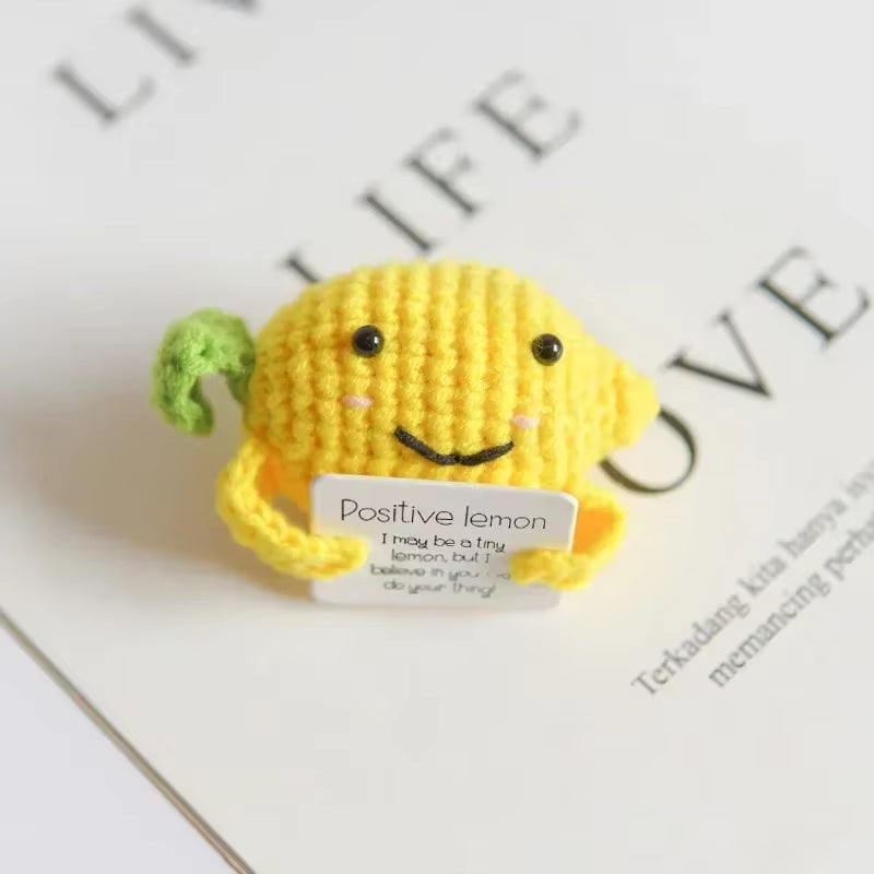 Positive Potatoes Room Decor Ornament Knit Inspired Toy Tiny Yarn Handmade Doll Funny Christams Gift Home Decoration Accessories