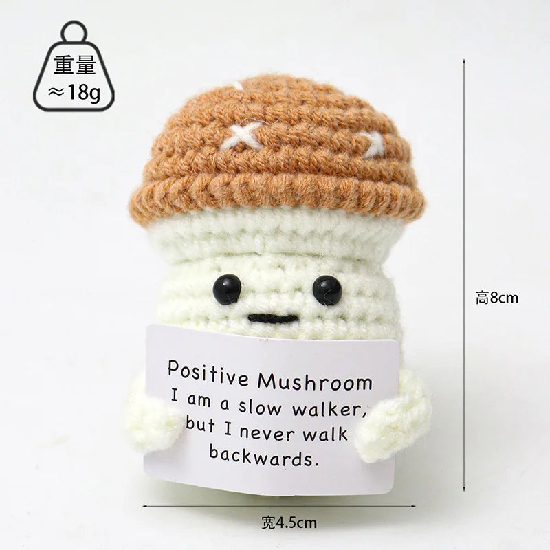 Cute Handwoven Positive Energy Duck Ornaments Handmade Crochet Support Emotional Pickles Cucumber Home Room Decor Christmas Gift