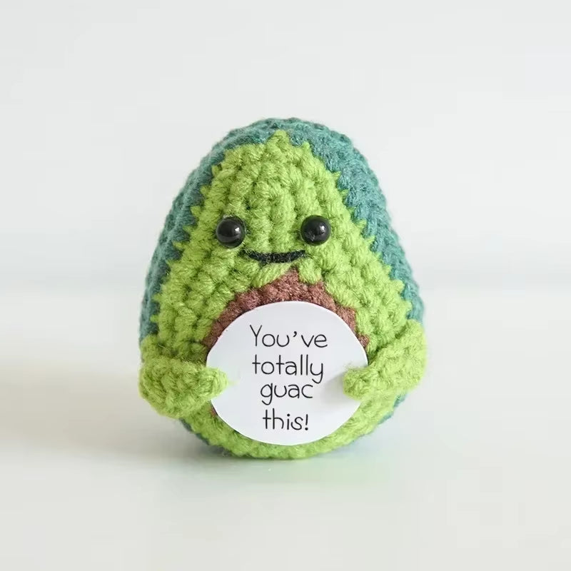 Positive Potatoes Room Decor Ornament Knit Inspired Toy Tiny Yarn Handmade Doll Funny Christams Gift Home Decoration Accessories