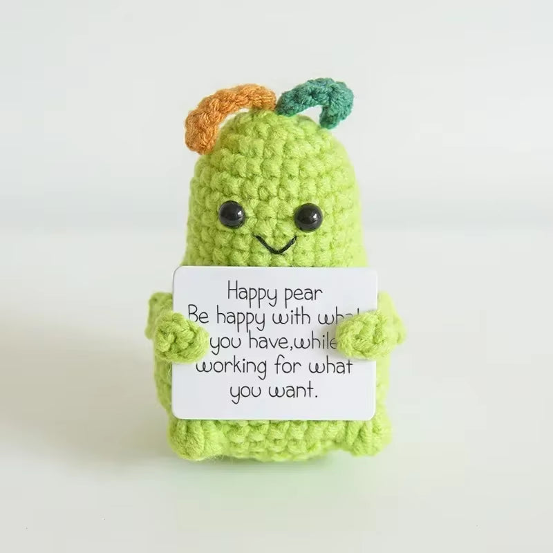 Positive Potatoes Room Decor Ornament Knit Inspired Toy Tiny Yarn Handmade Doll Funny Christams Gift Home Decoration Accessories