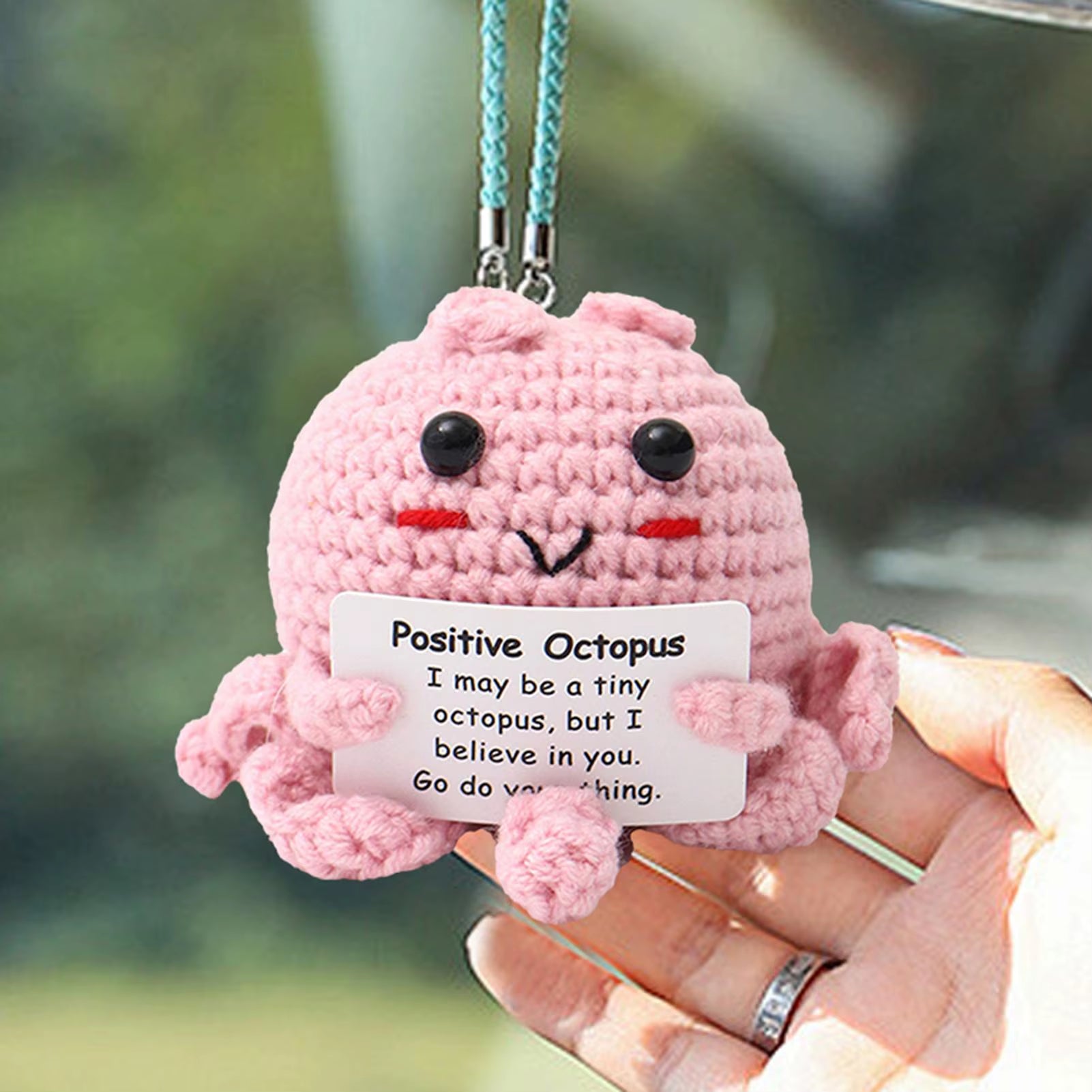 Positive Animals Octopus Positive Toy with Encouragement Card Collectible Toy for Coworkers Girls Boys Friends Teachers Women