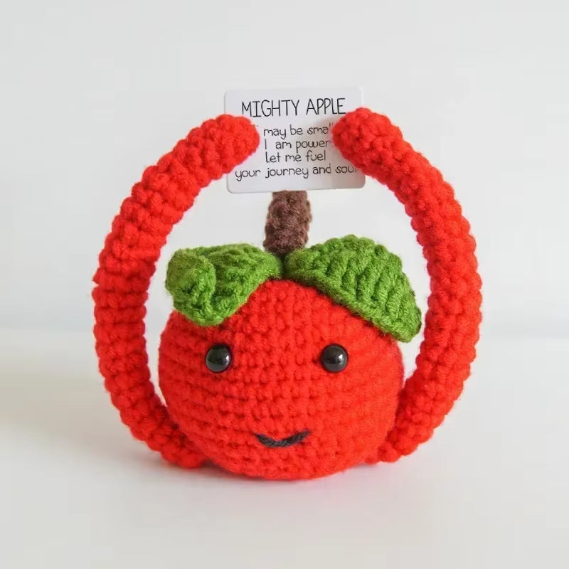 Positive Potatoes Room Decor Ornament Knit Inspired Toy Tiny Yarn Handmade Doll Funny Christams Gift Home Decoration Accessories